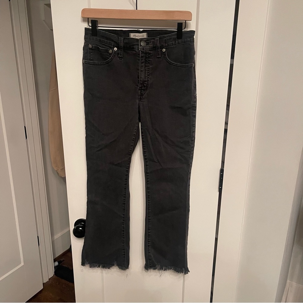 Madewell Cali Demi boot cut, light washed black jeans, size 27